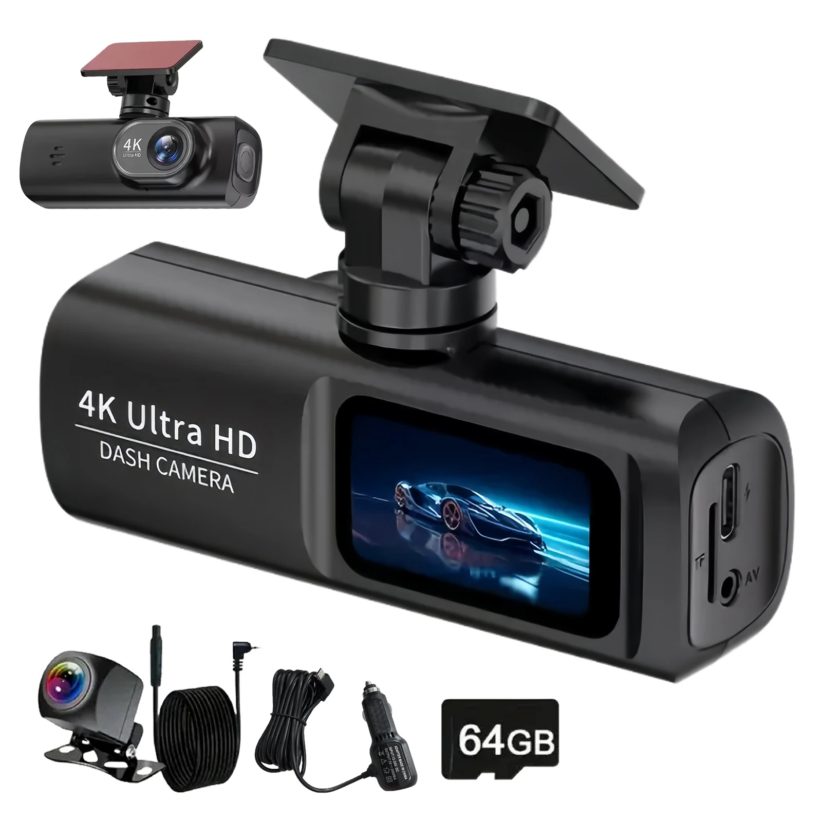 4K 야간 시야 기능 G센서 탑재 차량용 블랙박스 카메라