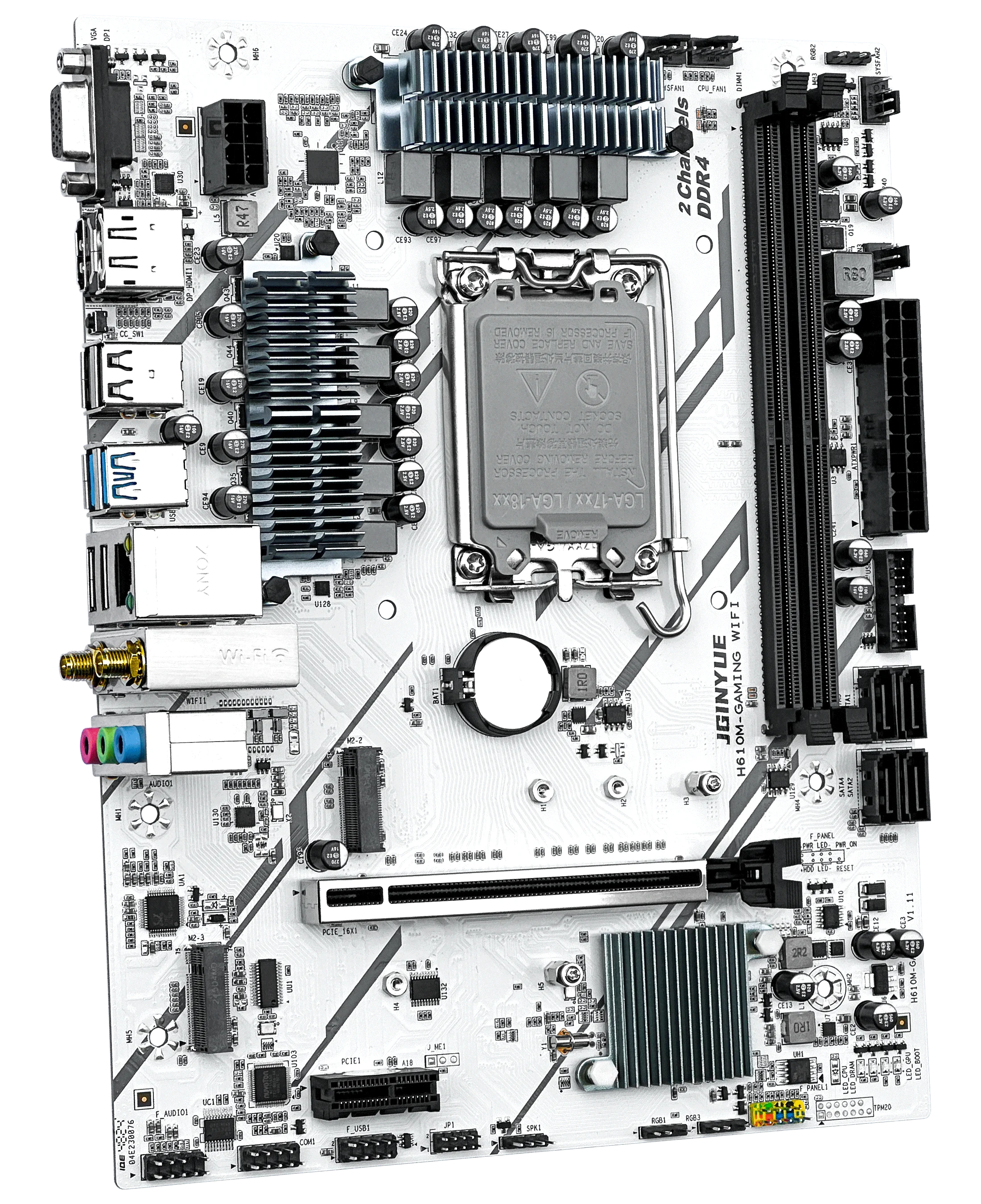 JGINYUE H610M Motherboard kit LGA 1700 Support Core i3/i5/i7