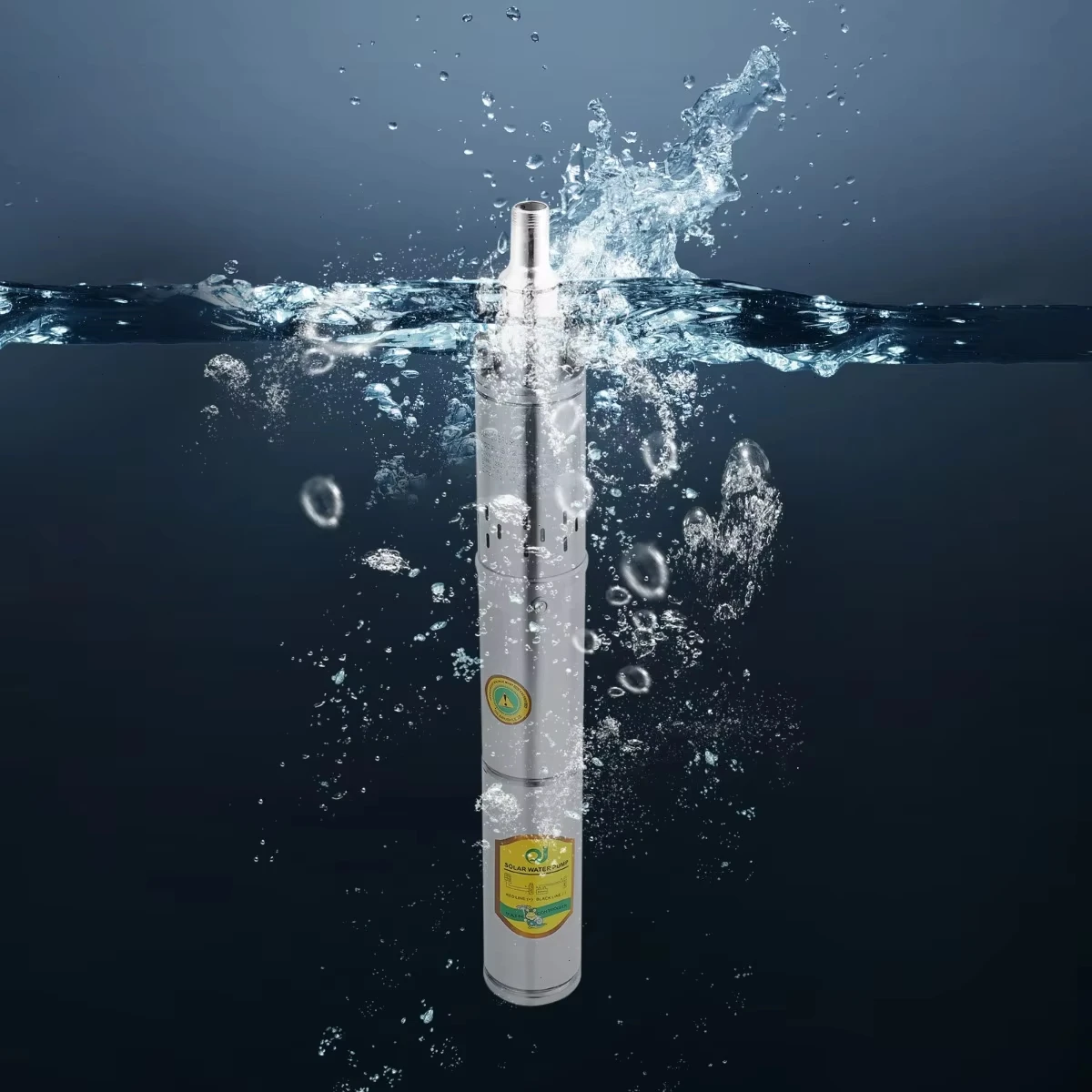 DC Brushless Solar Deep Well Screw Pump with Built-in Smart Controller, Energy-Saving Waterproof Submersible Water Pump for Farm, Villa, RV and Remote Off-Grid Water Supply Scenarios