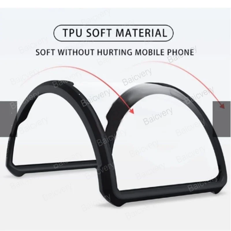 Transparent Shockproof Airbag Hard Case with Magnetic Sticker