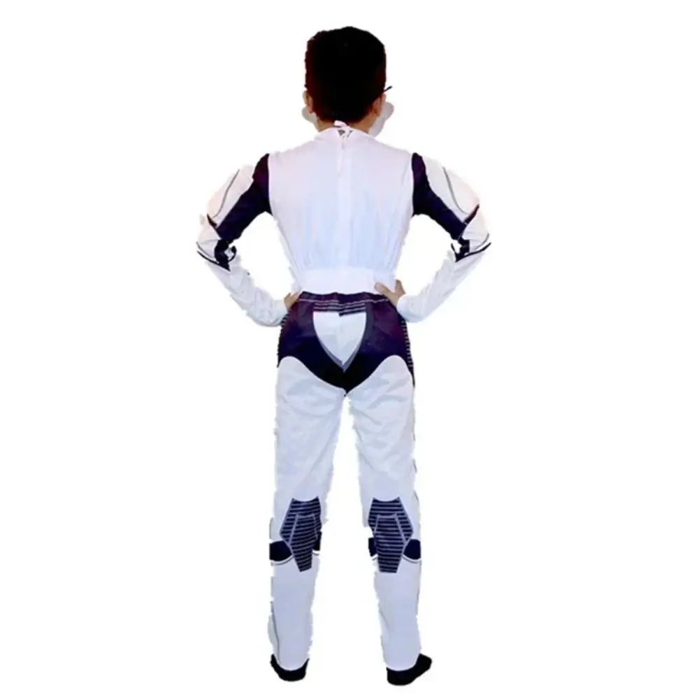 Boy's Black Warrior Jedi Cosplay Jumpsuit Halloween Carnival Costume