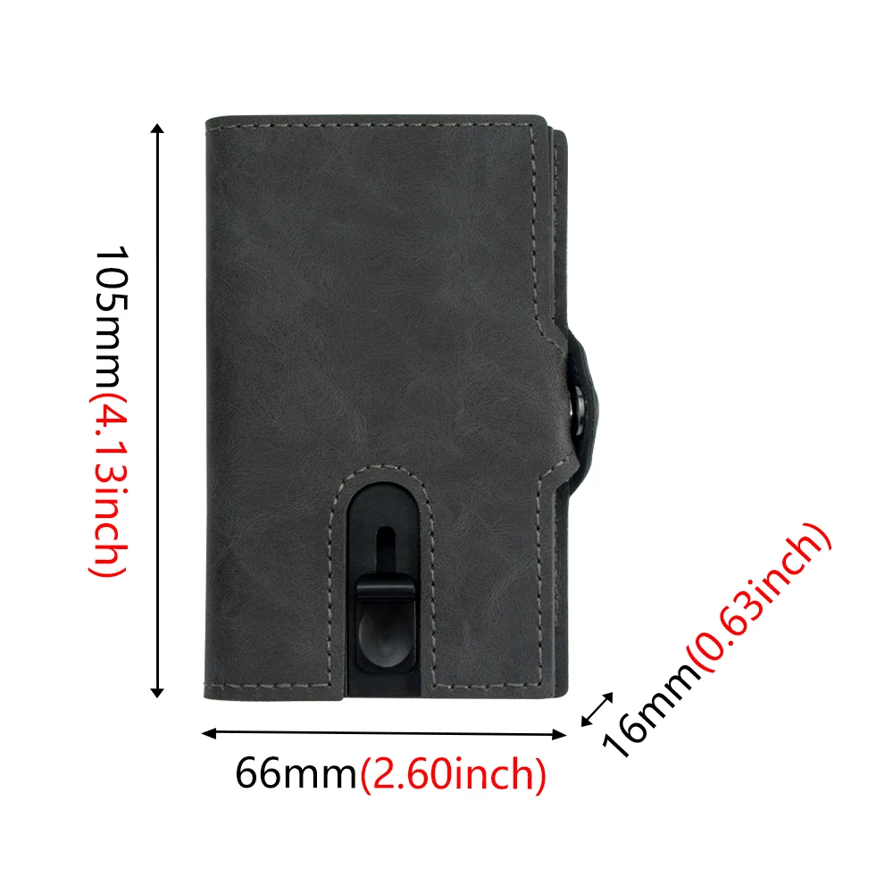 Casekey Fashion Men's Metal RFID Blocking Card Holder Slim Minimalist Carbon Fiber Wallet