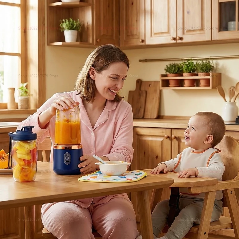 خلاط فواكه كهربائي محمول متعدد الوظائف بمنفذ USB و...