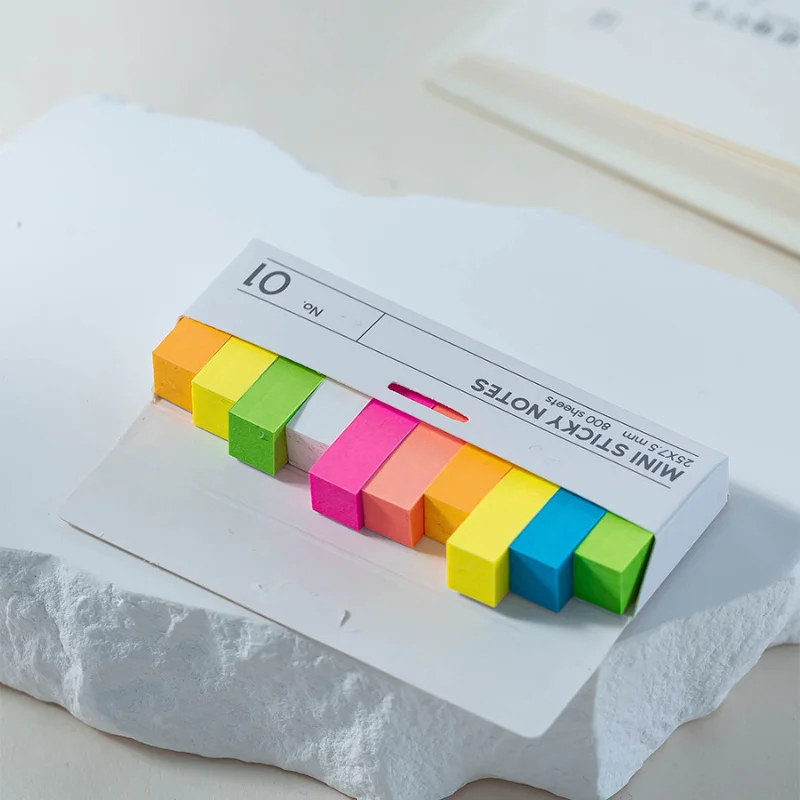 800 boxed sticky notes, index labels, reading sticky notes, index stickers, not transparent waterproof sticky notes