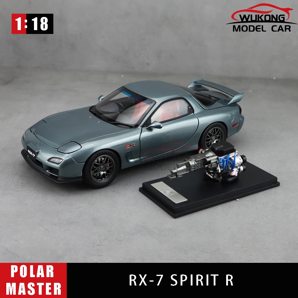 

1/18 RX7 RX-7 Spirit R Polar Master Diecast Model Toys Car Gifts For Friends