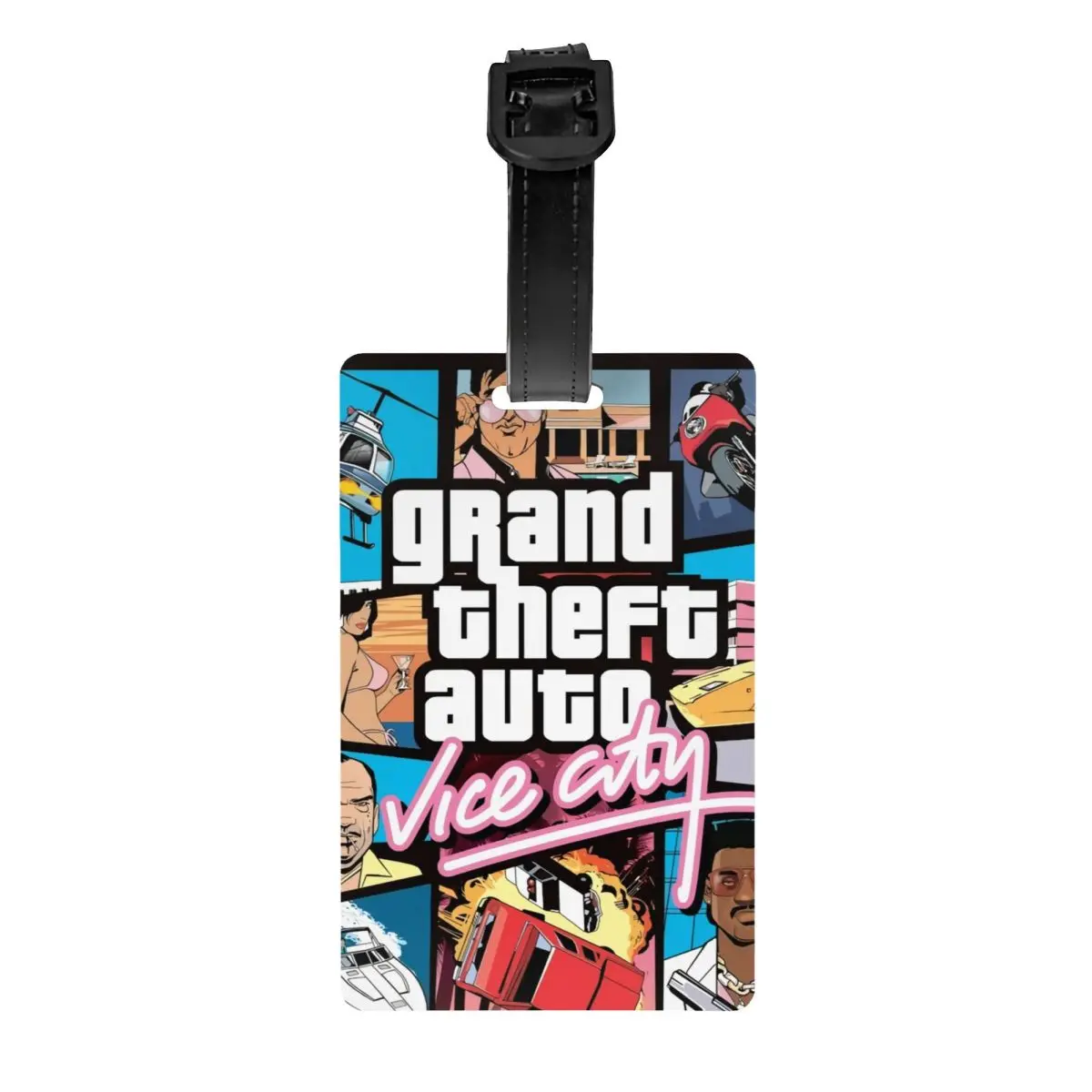 

Adventure Game Grand Theft Auto Collage Luggage Tag GTA Suitcase Baggage Privacy Cover ID Label