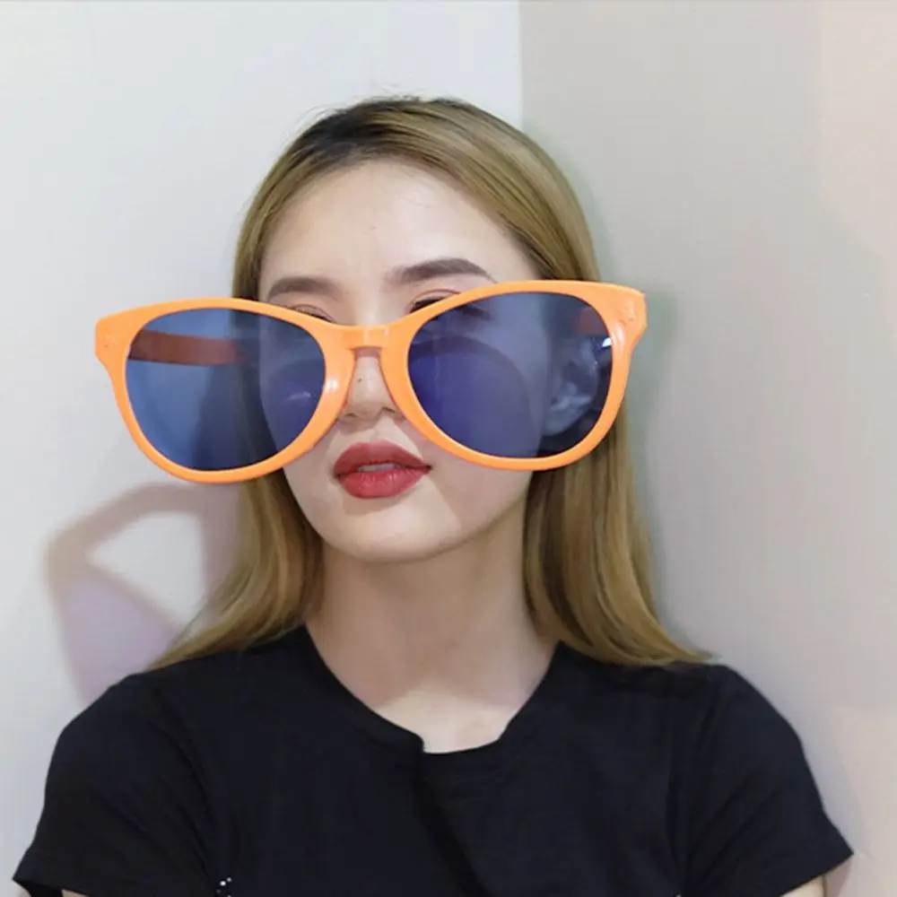 Vintage Large Frame Party Props Square Glow Glasses