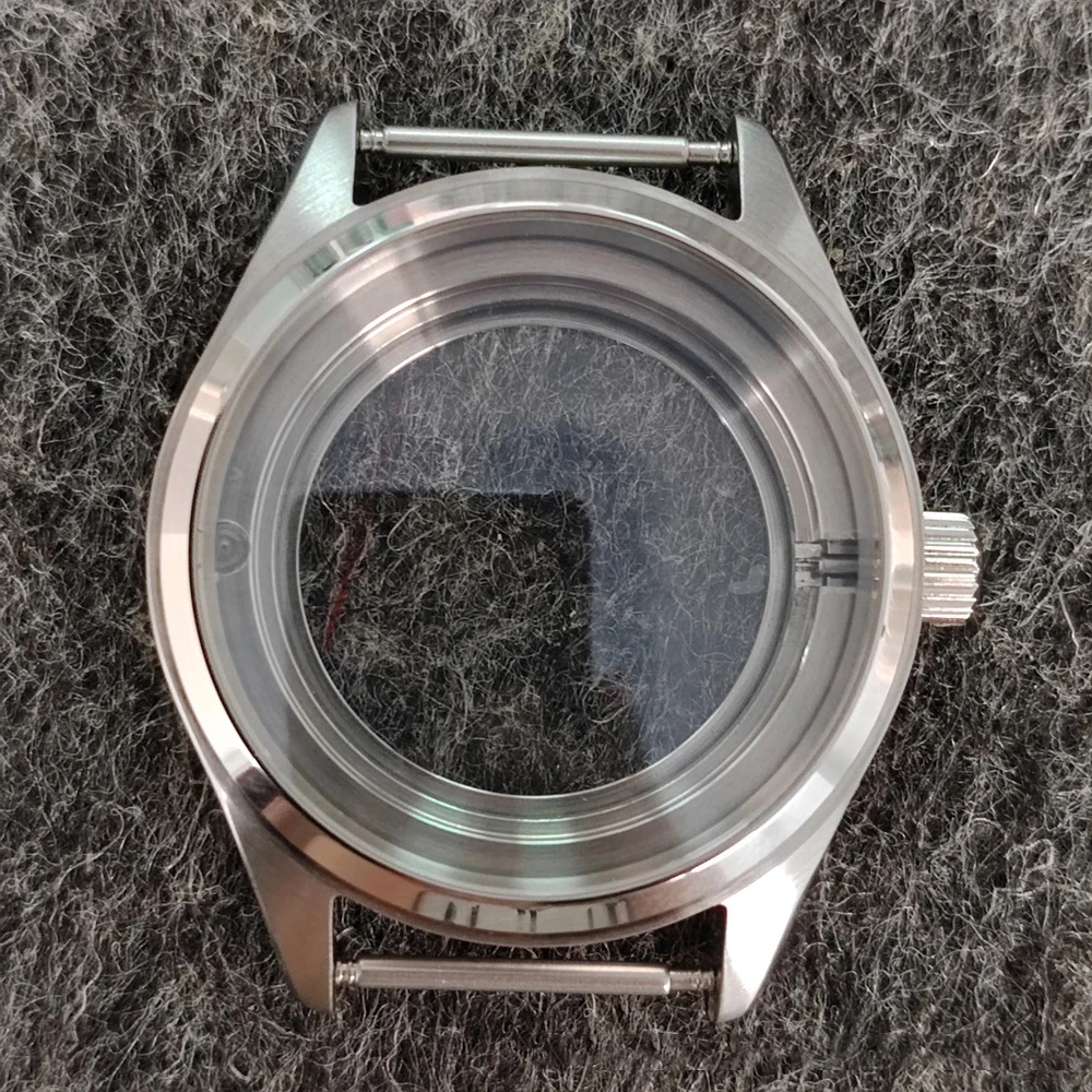 

New Solid 316L Stainless Steel Watch Case 40mm for NH35 NH36 Watch Movement Arc Sapphire Glass NH35 Case for 33.5mm Dial Parts