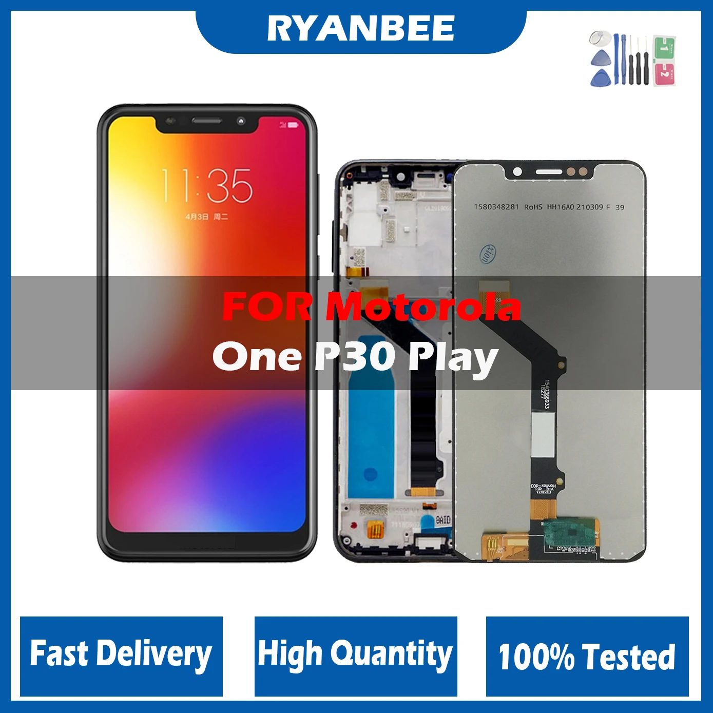 

5,9 "Оригинальный ЖК-дисплей для Motorola Moto One P30 Play дисплей с сенсорным экраном в сборе для OneP30