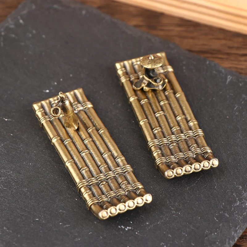 Description Picture 6 of item1PC Vintage Bronze Small Incense Burners Ornaments Bamboo Raft Incense Base Incense Stick Holder Stand Tray Ash Catcher Plate