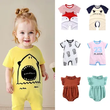 Summer Short Sleeve Baby Rompers Newborn Clothes Boys Girls Jumpsuit Infant Pajamas Cotton Soft Costume Body suit