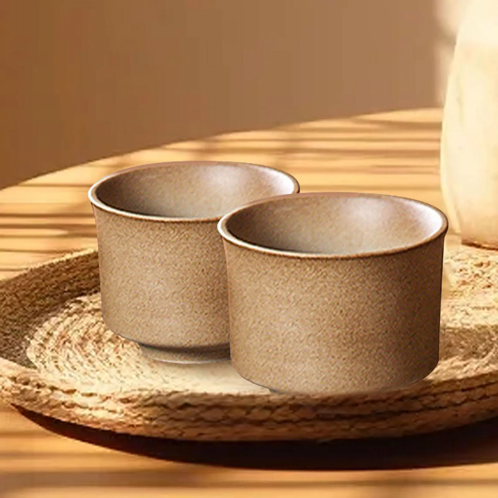 2Pcs Japanese Ceramic Tea Cup Coffee Cup for Tea Lovers Gift Restaurant Home