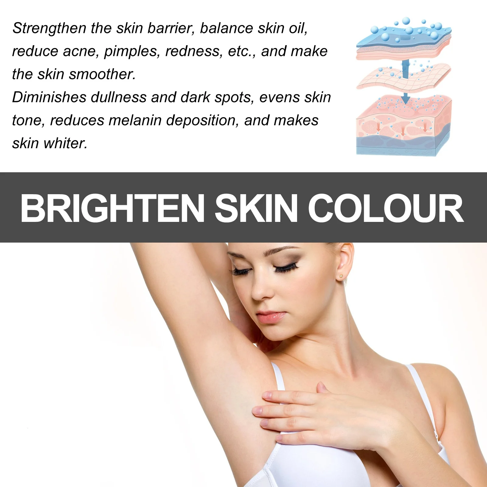 Snow Bleach Cream Vitamin C Brightening Private Parts Underarm Bleaching Armpit Elbows Knees Lightening Moisturizing Body Lotion 5