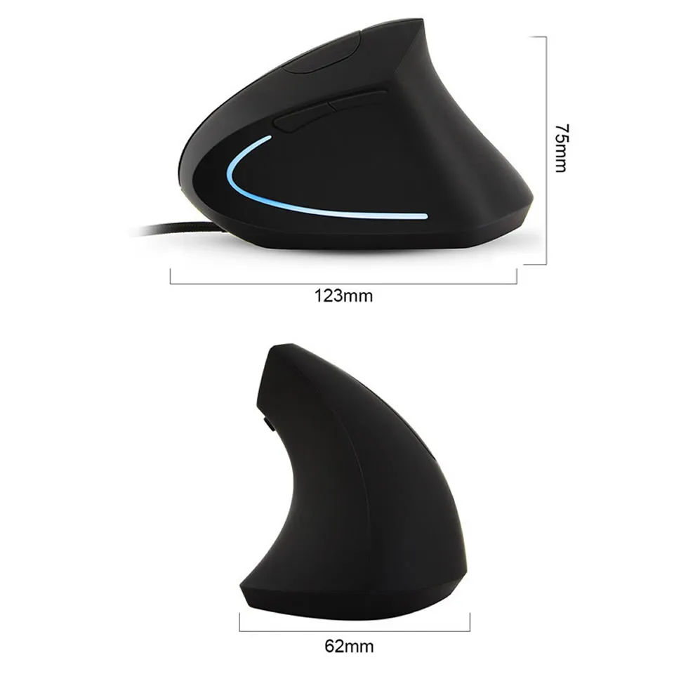 mouse vertical ergonômico com para para mão saudável para para notebook computador