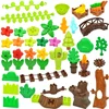 Duploes Big Size Building Block Plant Fruit Accessorie Flower Grass Tree Stump Adornment Farm  Large Plates Brick Duploes Toy 1