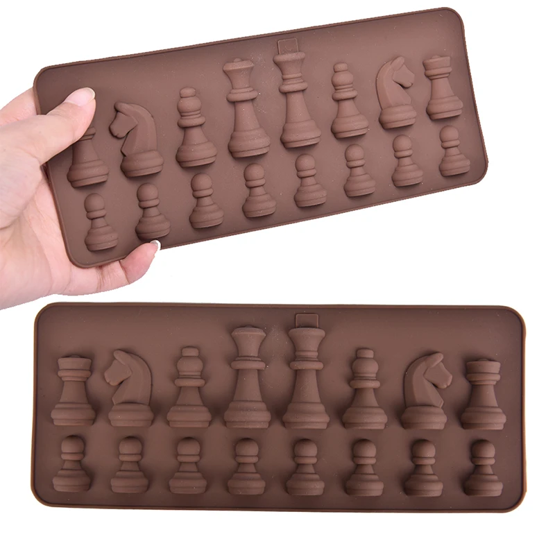 1PC New Chess Silicone Chocolate Molds DIY Cake Decorating Kitchen Cooking Tools swan silicone fondant mold for cake cupcake topper sugar craft decorating paper clay resin mold baking mould chocolate mold