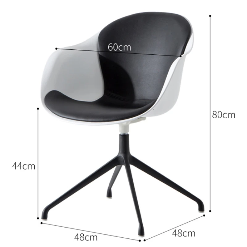 

Simple Armchair Roller 360-Degree Swivel Chair Nordic Home Computer Chair