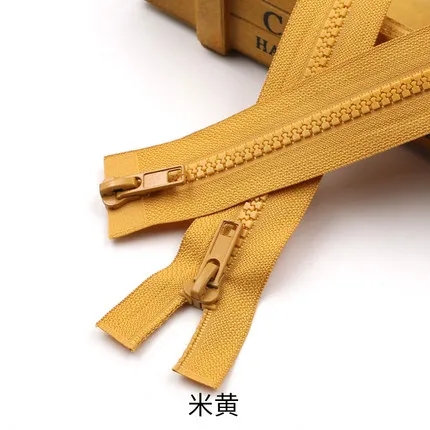 Heavy-Duty Resin Double Slider Zipper for Sewing Projects, Sleeping Bags & Garments (50cm to 200cm)