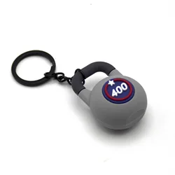 Charming PVC Kettlebell Keychain for Women - Stylish Key Ring and Bag Charm (400)