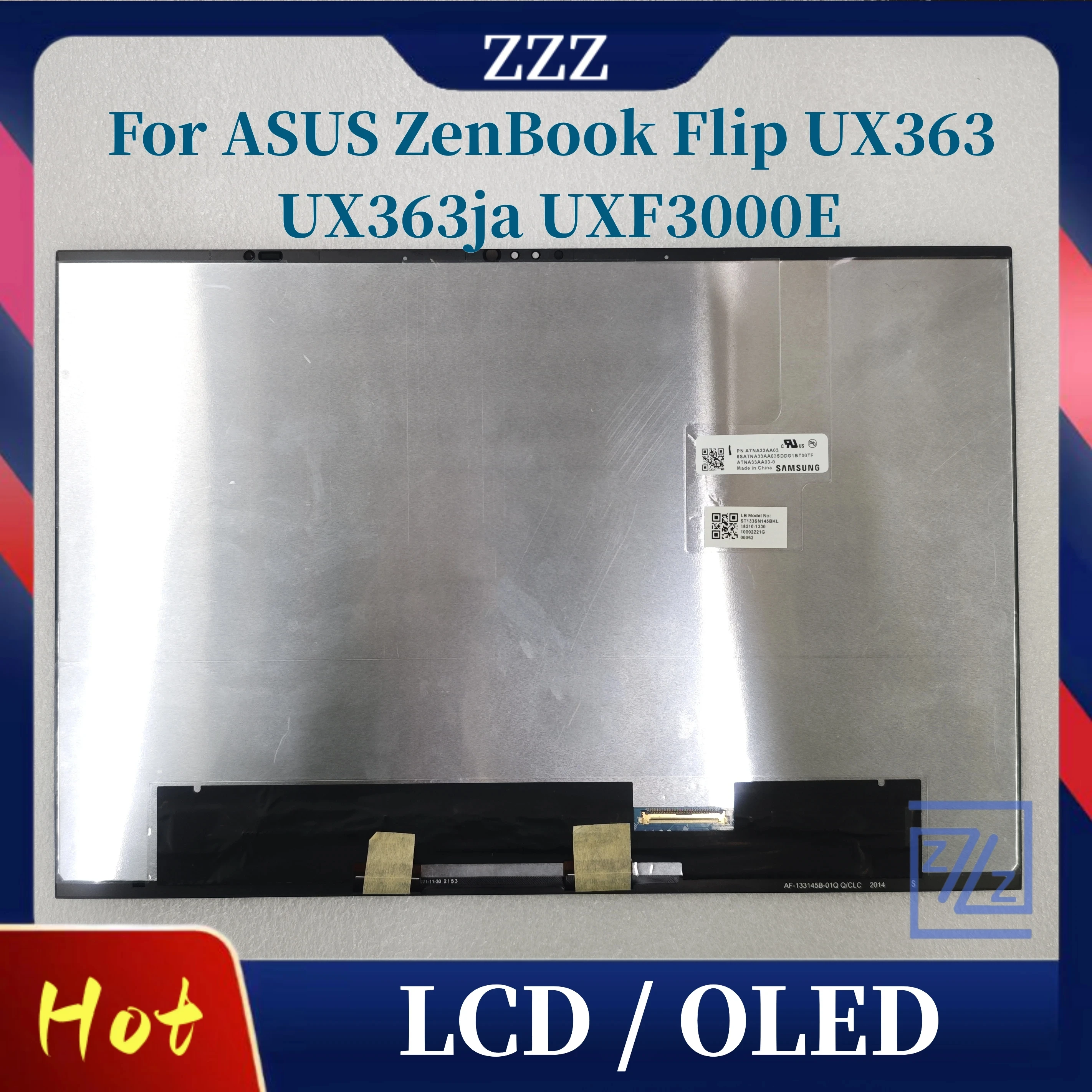 

For ASUS ZenBook Flip UX363 UX363ja UXF3000E LCD Touch Screen Digitizer Complete Assembly ATNA33XC11 4k FHD OLED 13.3"