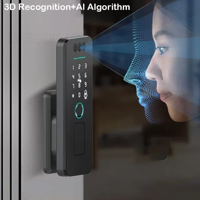 Waterproof 3D Face Recognition Outdoor Gate Fingerprint Lock Tuya WiFI App Passcode Rfid Card Keyless Electronic Smart Door Lock 4