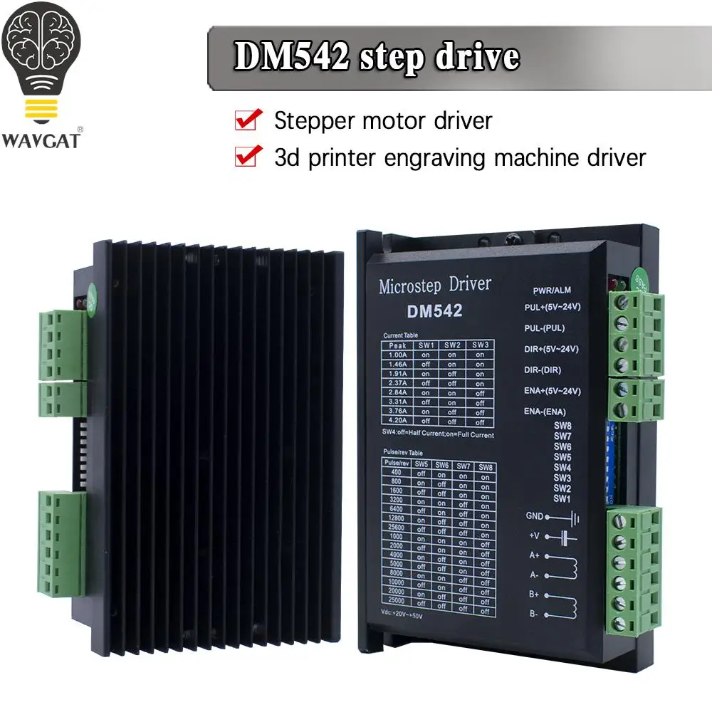 DM542 Nema23 Hybrid Stepper Motor Driver Controller Board Stepping Engine Drive Module for CNC Engraving