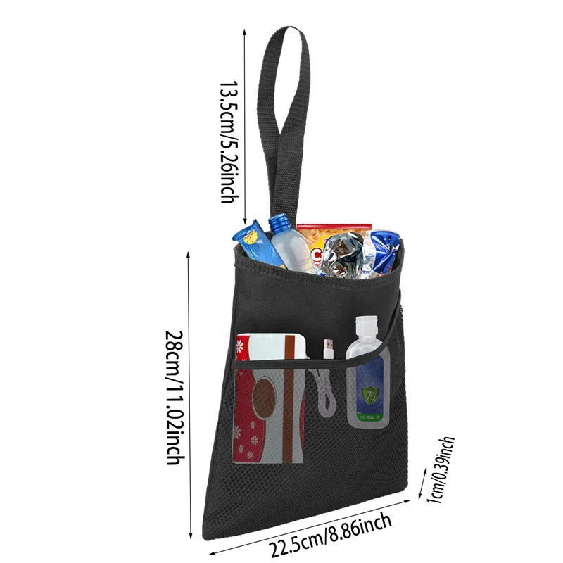 Car Dustbin Garbage Bag Dust Seat Back Storage Rubbish Bin Box Sundries Holder Organizer Pocket Bags Trash Can Car Accessories Car trash can