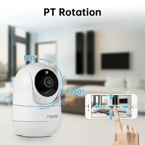 Fuers 투야 스마트 홈 실내 무선 IP 감시 카메라, 3MP 와이파이 카메라, AI 감지, 자동 추적 보안 베이비 모니터 4