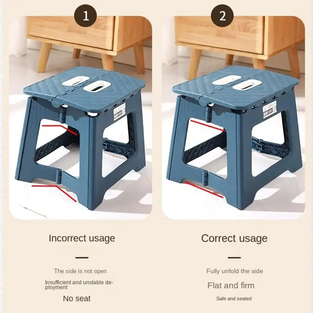 Folding Stool Adult Children Portable Thickened Plastic Saddle Chair For Outdoor Activities Fishing