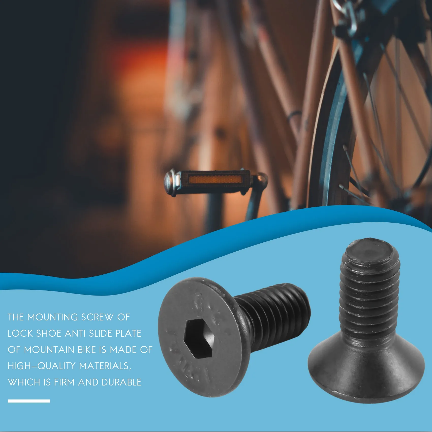 8Pcs MTB Bike Lock Shoe Cleat Screw For Shimano SPD Self-Locking Pedal