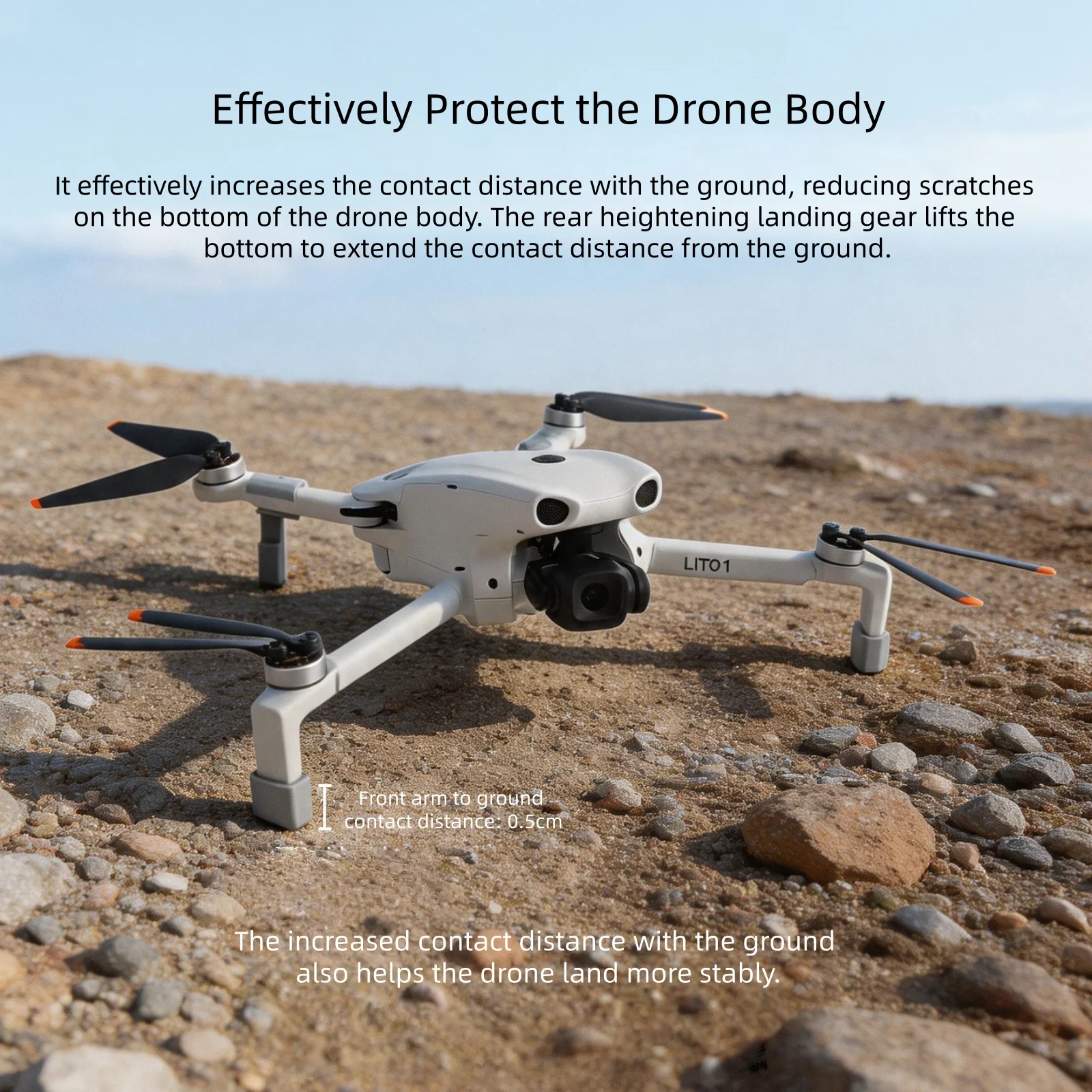 DJI LITO X1과 호환되는 높이 조절 가능한 랜딩기어, 안정적인 드론 착륙을 위한 접이식 지지대