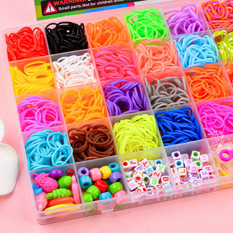 Creative Loom Bands Set for Rainbow Bracelet Making DIY Craft Toys for Girls Birthday Gifts loom band kit