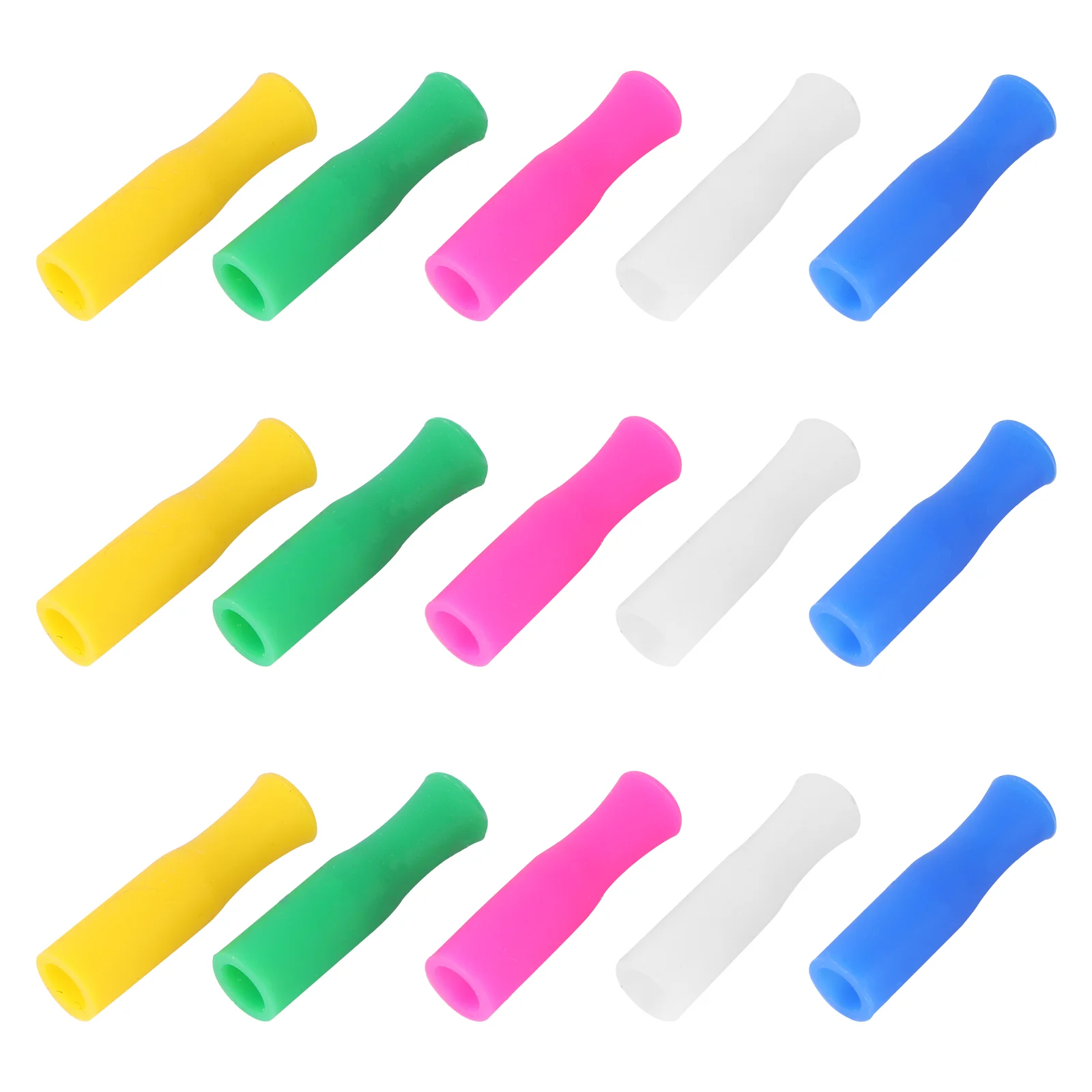 

25pcs Silicone Reusable Straws Tips for Stainless Steel Straws ( )