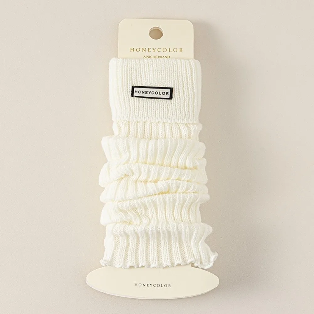 Thickened Solid Color Leg Warmers Polyester Fiber Mid Calf Socks