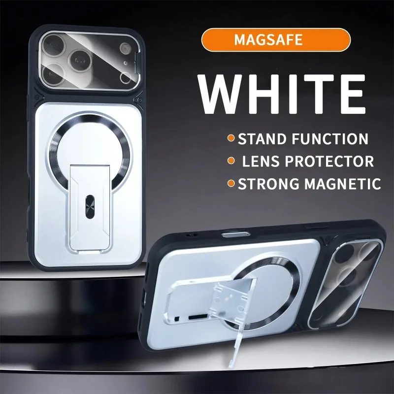 Luxury Folding Magnetic Phone Case with Lens Protector