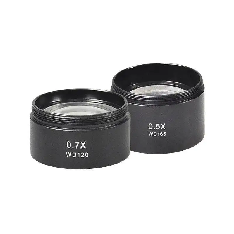 0.5X 0.7X 삼안 현미경 보조 렌즈 48mm 47mm 스레드 고투과율 광학 유리 스테레오 현미경 액세서리