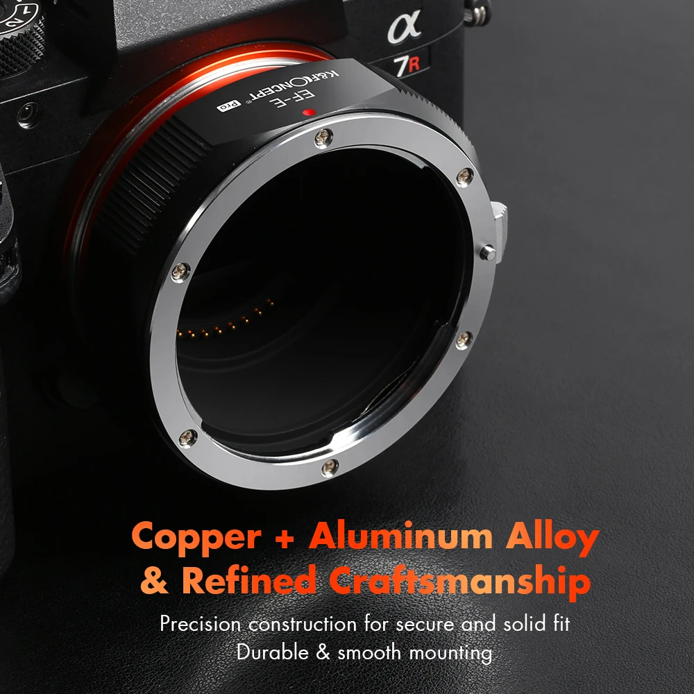 Concept Eos para Adaptador de Montagem e Compatível com Lente Canon ef Câmeras sem Espelho Nex Sony A6000 A6400 a7 k & f - Image 4