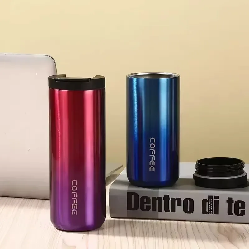 500ML Coffee Thermos Bottle Portable Thermal Mug Leakproof Car Vacuum Flasks Stainless Steel Coffee Cup Travel Insulated Bottles