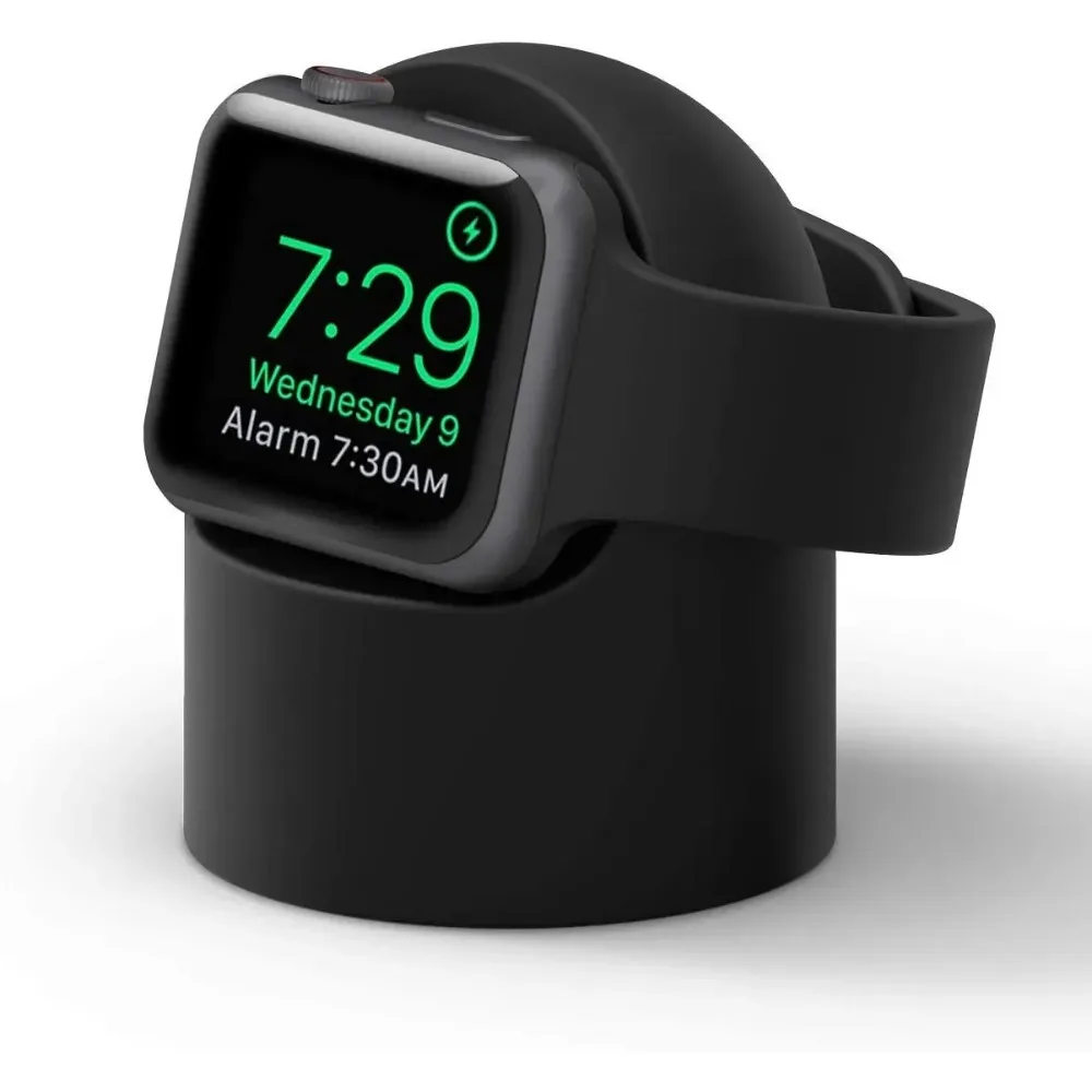 Charger Stand for Apple Watch Series 9 8 Ultra 7 6 5 SE 4 3 2 Charger Dock Station Silicone Bracket Iwatch Charging Cable Holder
