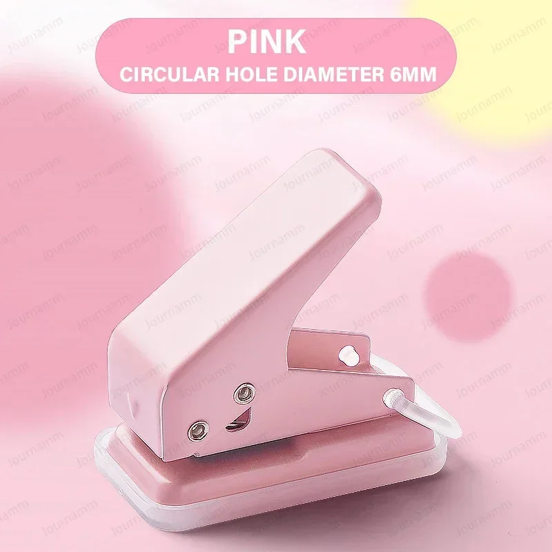 Mini Hole Punch 1 Hole Cute Paper Punch Portable Round Puncher Paper Cutter