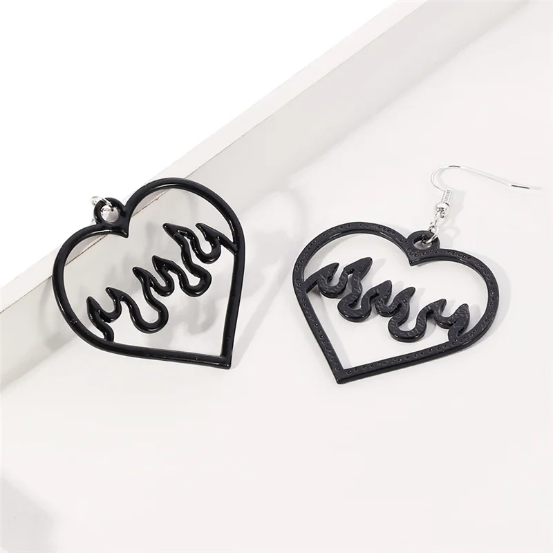 أقراط أكريليك مجوفة للنساء ، أقراط بوب لطيفة ، لهب...