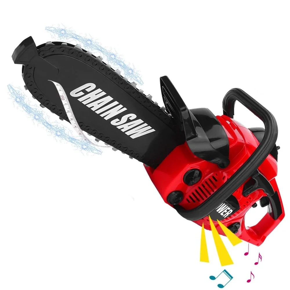WizKidz Toy Chainsaw for Kids Electric Pretend Play Set with Rotating Chain & Realistic Sounds Outdoor Preschool Tool Toy Gift 2