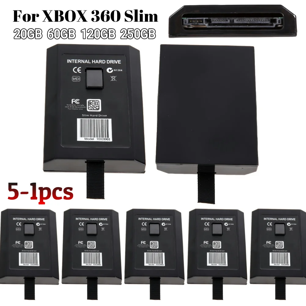 플라스틱 내장 HDD 하드 디스크 드라이브 박스, 20GB, 60GB, 120GB, 250GB HDD 케이스, 쉘 게임 액세서리, XBOX 360 슬림용 교체