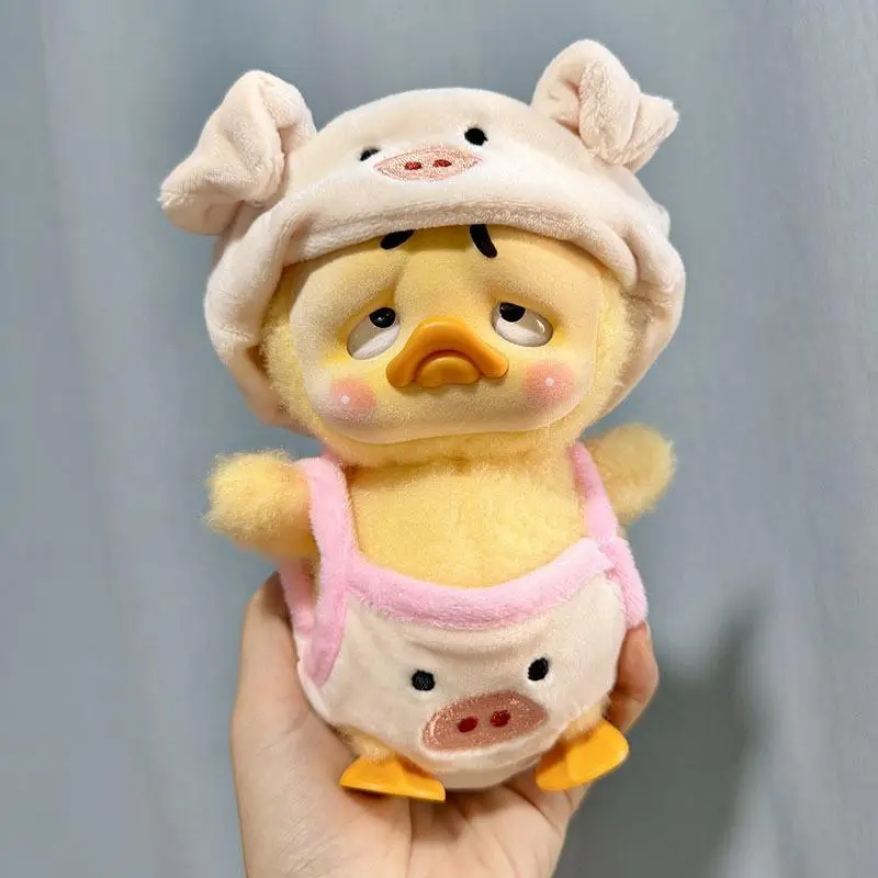 thumbnail image 1 of Ropa para muñecas de peluche de pato, ropa para muñecas de pato amarillo pequeño, diadema, camisa con tirantes, 1 of 5