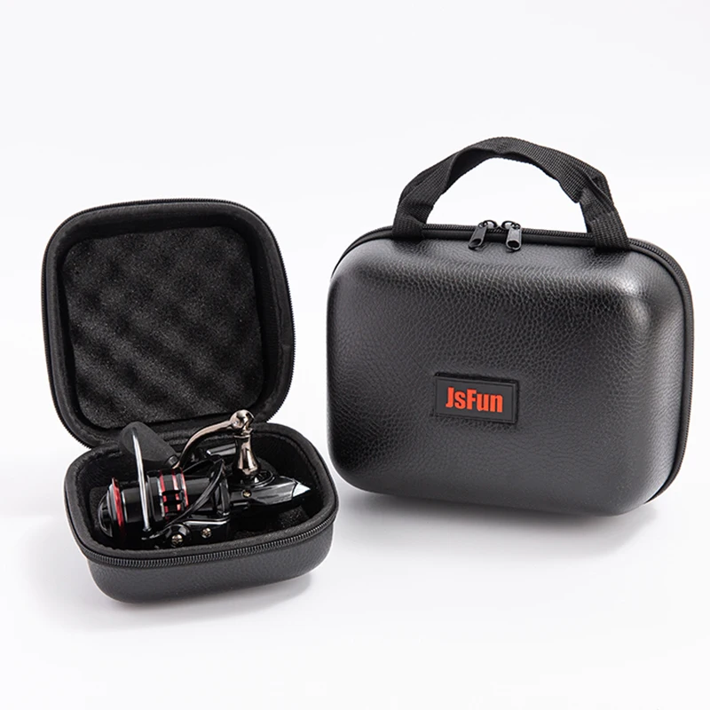 PU Leather Fishing Reel Cases Cover Hard Fishing Reel Protective Case