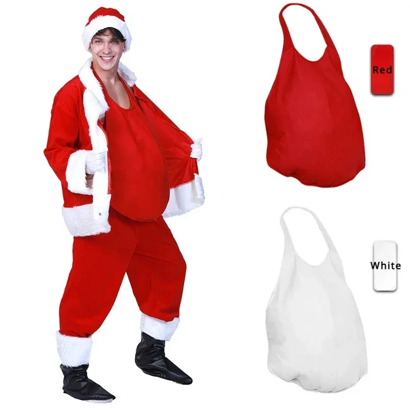 

1Pc Christmas Santa Claus Cosplay Fake Belly Inflatable PVC Belly Invisible False Pregnancy Tummy Cosplay Movie Props