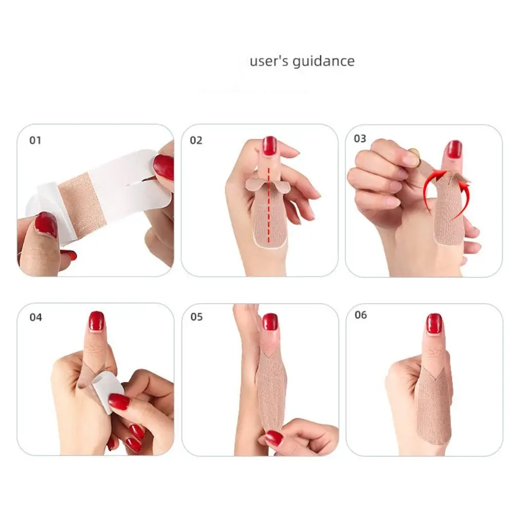 10PCS Elastic Cloth Wrist Patches Khaki Breathable Tendon Sheath Patch Anti-sprain Relieving Thumb Pain Sports Protective Gear