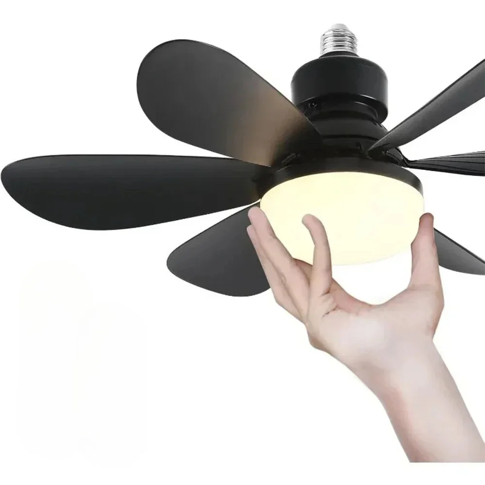 Remote-Controlled Dimmable LED Ceiling Fan Light with Adjustable 3-Speed Settings