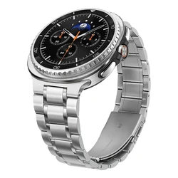 Premium Steel Link Bracelet - No Gaps Metal Band - Galaxy Watch8 (Silver)