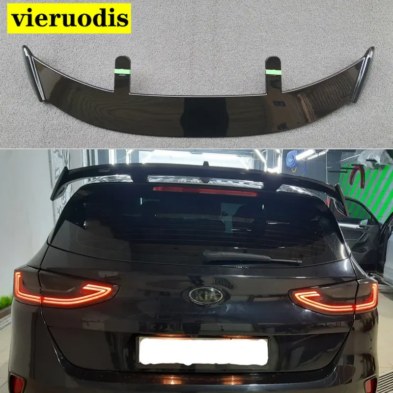 Roof Spoiler Carbon Surface ABS Material Car Rear Trunk Universal Spoiler For KIA Forte Cerato